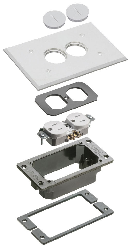 Arlington Industries FLBC101WTK Floor Box