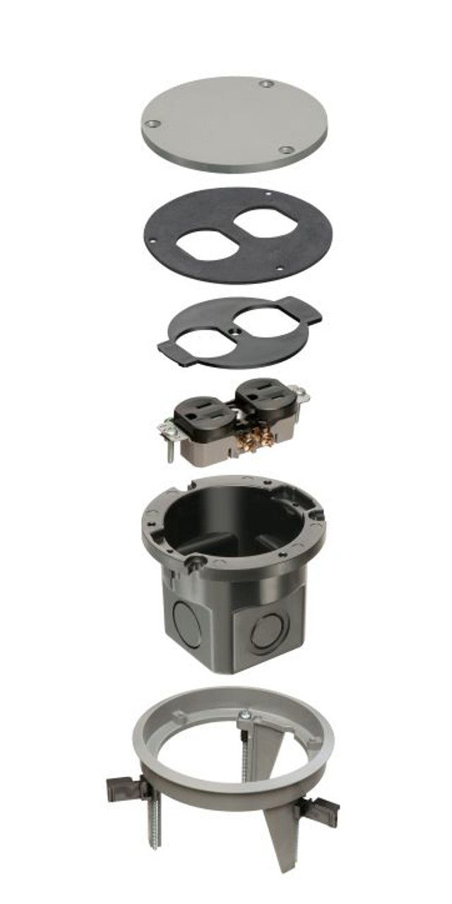 Arlington Industries FLB4360GY Floor Box