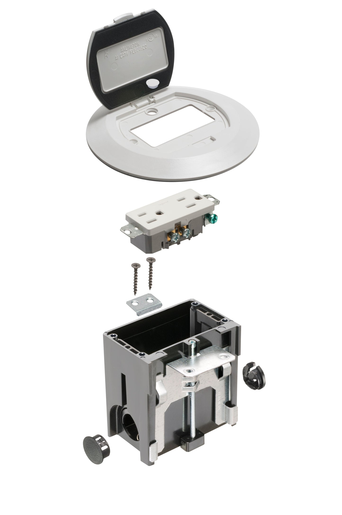 Arlington Industries FLBAFR101W Floor Box