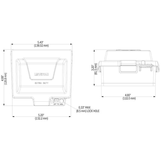 Leviton IUM1H-GY Weatherproof Device