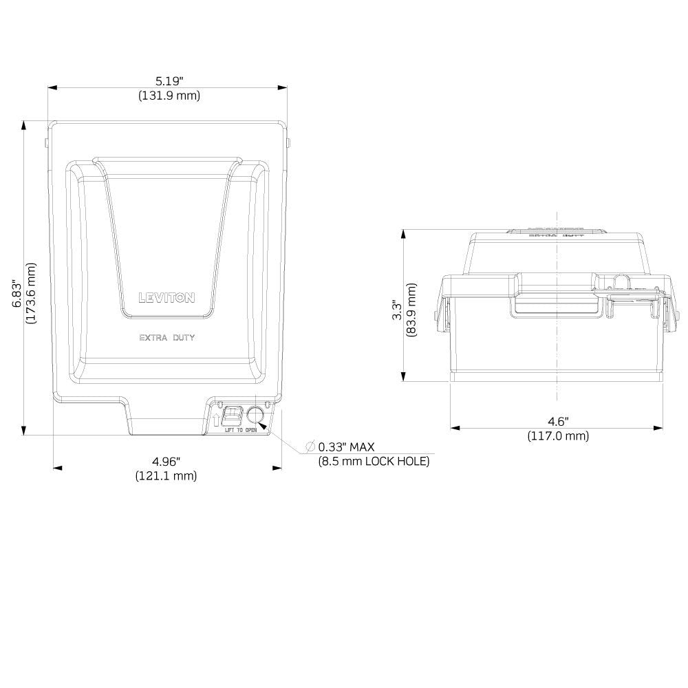 Leviton IUM2V-GY Weatherproof Device