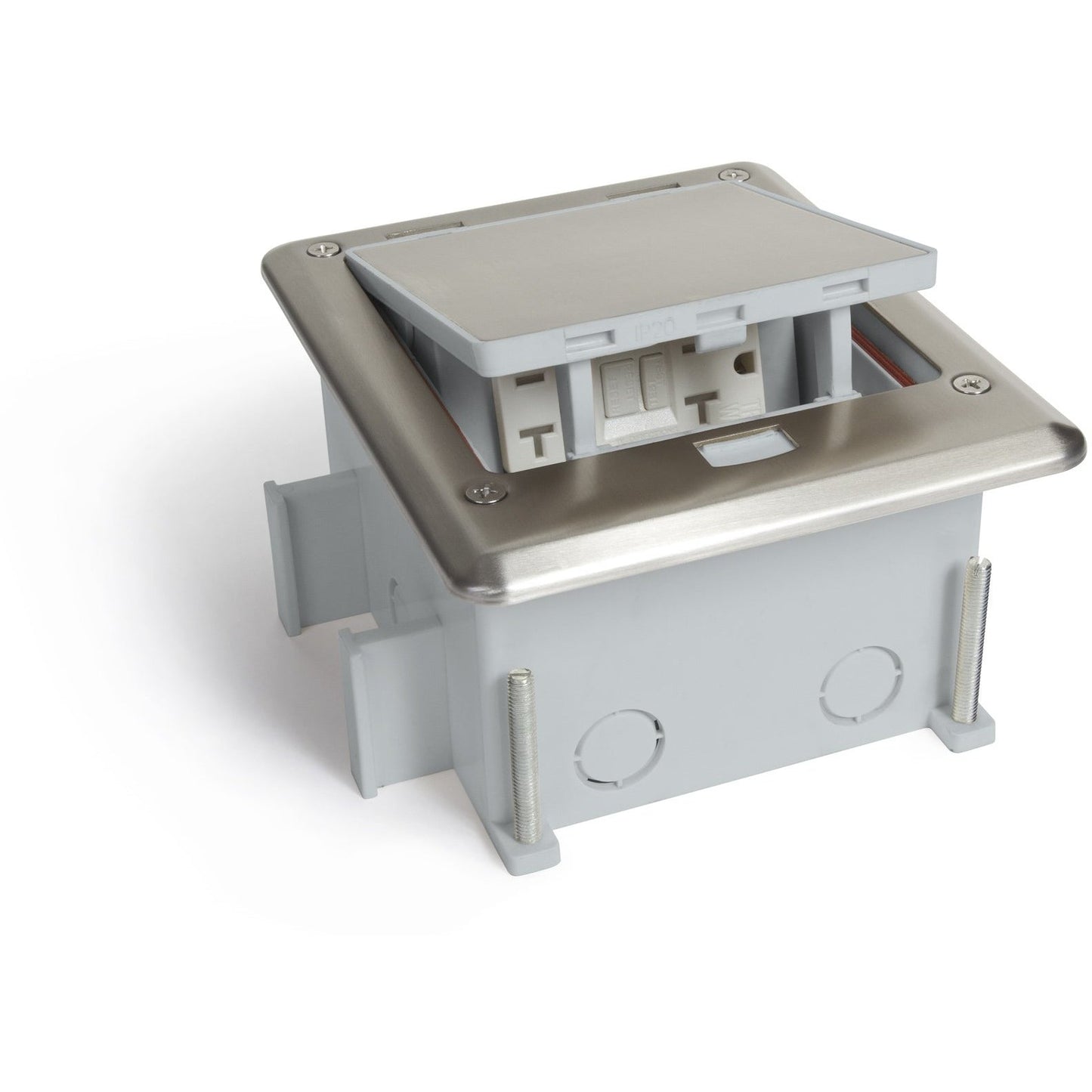 Lew Electric OB-1-SP Stainless recessed floor box
