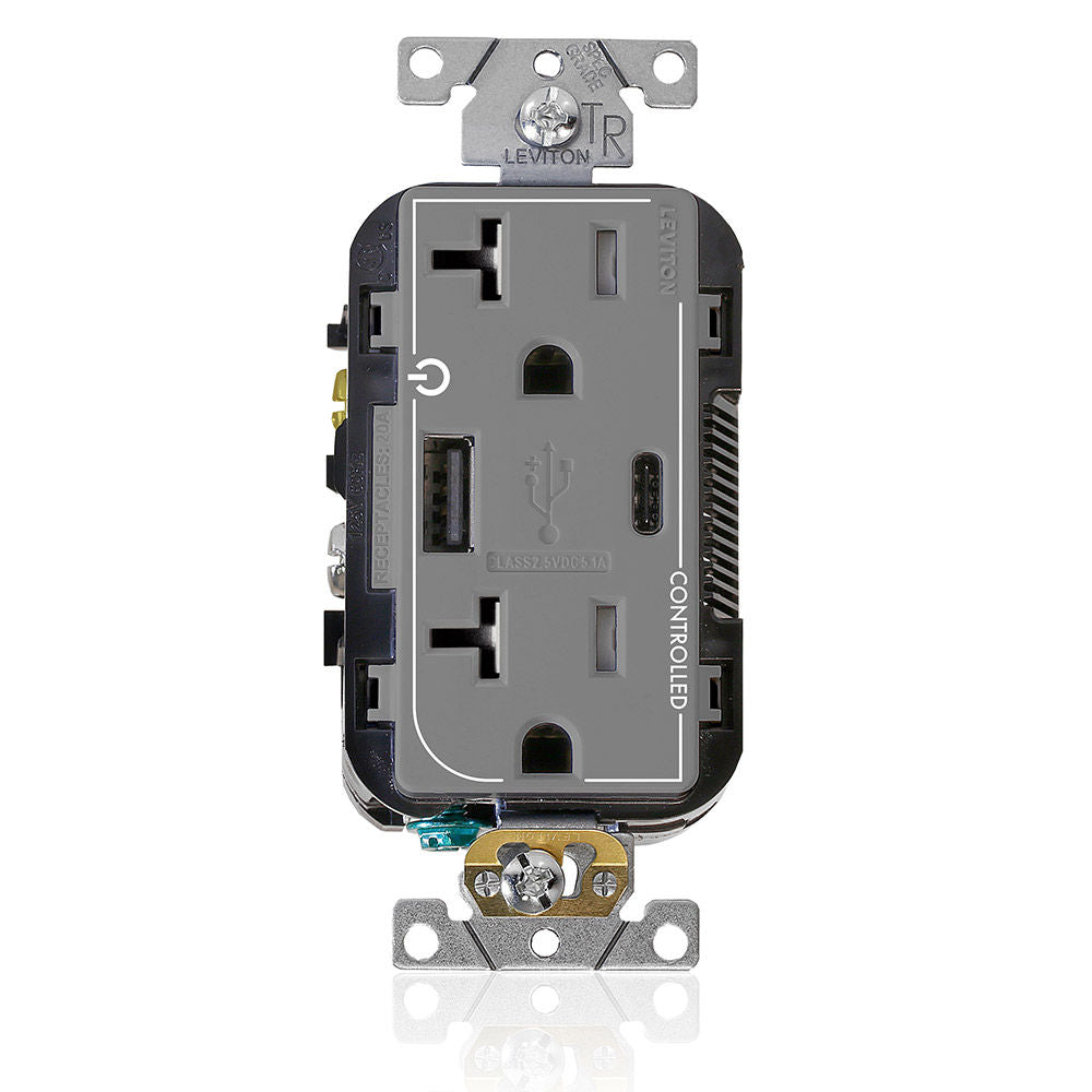 Leviton T5833-2GY Receptacle