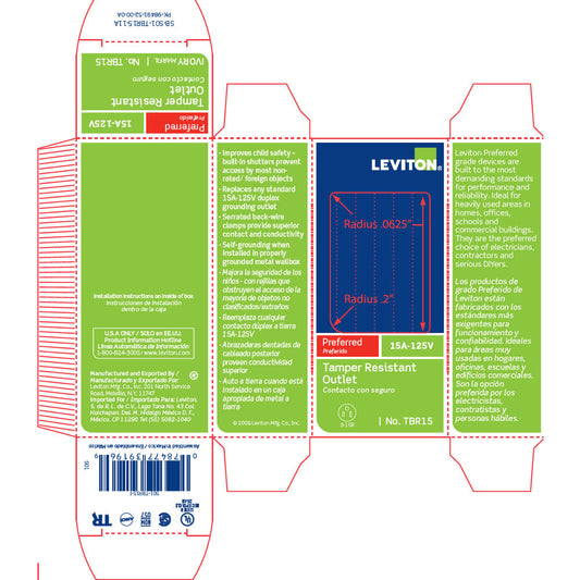 Leviton TBR15 Receptacle
