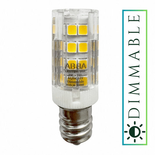 Abba Lighting E12 3W-3K E12 Low Voltage LED Bulb 3W 12V Ac/dc 3000K