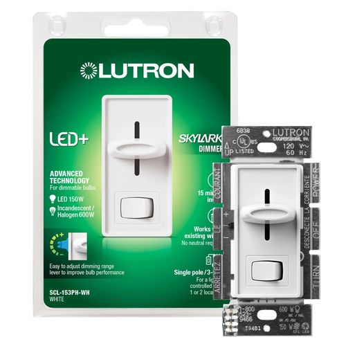 Lutron SCL-153PH-WH Dimmer Switch