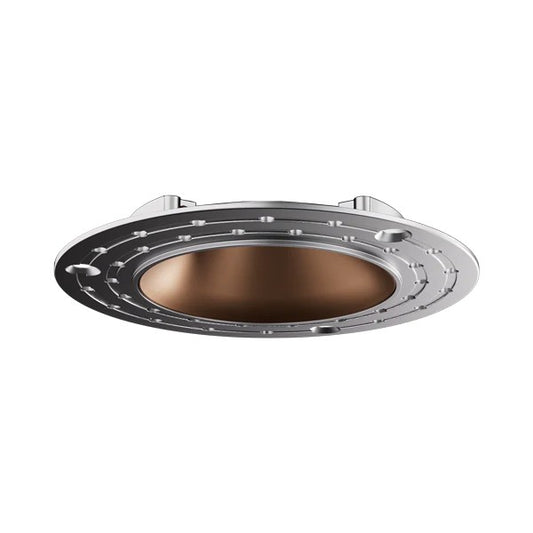 ELCO Lighting E1AK61FSDBZ 1 Inch Round Architectural Oak Trimless Reflector Downlight Sunset Dimming 38 Degree 850 lm All ...