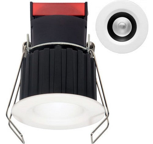 ELCO Lighting E1L02F35B 1 Inch Round Recessed Oak Reflector Downlight 3500K 38 Degree 540 lm Black