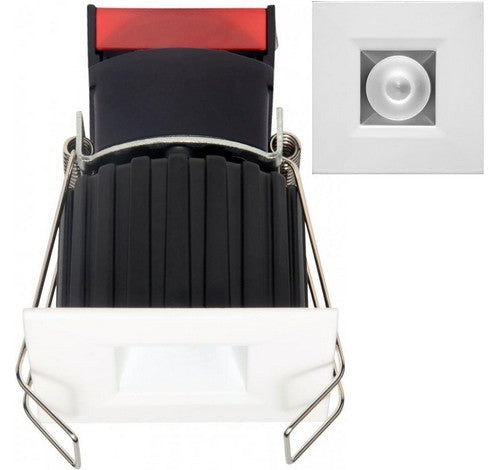 ELCO Lighting E1L12F35H 1 Inch Square Recessed Oak Reflector Downlight 3500K 38 Degree 540 lm