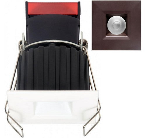 ELCO Lighting E1L12F40BZ 1 Inch Square Recessed Oak Reflector Downlight 4000K 38 Degree 540 lm All Bronze