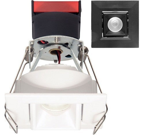 ELCO Lighting E1L22F27B 1 Inch Square Recessed Oak Pull Down Downlight 2700K 38 Degree 540 lm Black