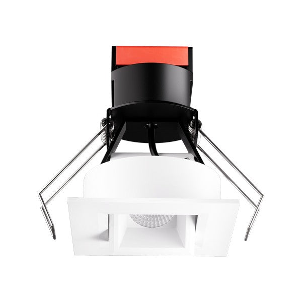 ELCO Lighting E1L22NF27W 1 Inch Square Recessed Oak Pull Down Downlight 2700K 28 Degree 540 lm White