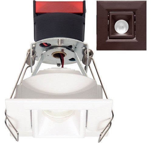 ELCO Lighting E1L22NF30BZ 1 Inch Square Recessed Oak Pull Down Downlight 3000K 28 Degree 540 lm All Bronze