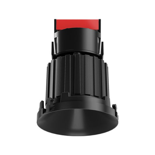 ELCO Lighting E1L61F30BB 1 Inch Trimless Round Recessed Oak Downlight 3000K 38 Degree 540 lm All Black