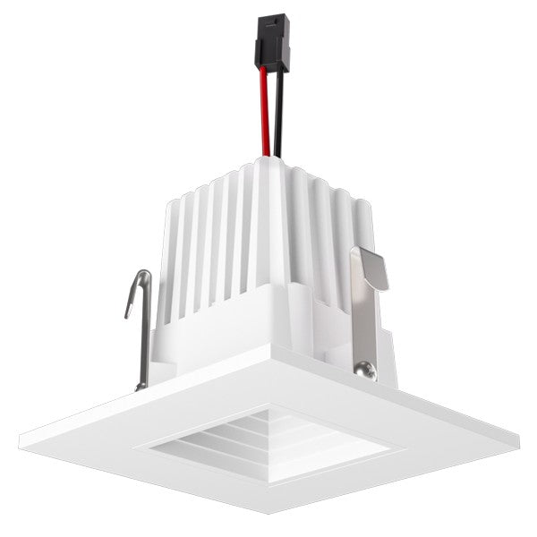 ELCO Lighting E215C18SDW 2 Inch Square High Lumen LED Baffle Light Engine 11W 120V 800 lm Sunset Dimming 36 Degree White