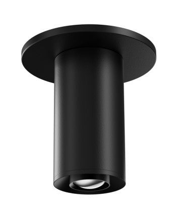 ELCO Lighting E25FB-07SD-FC 2-Inch Black LED Surface Mount Fixture, 750 lm, 18°-50° / 50°