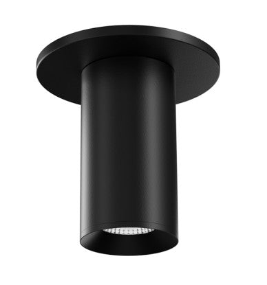 ELCO Lighting E25FB-10DX35 2-Inch/3-Inch Black LED Surface Mount Fixture, 1000 lm, 3500K, 3-in-1