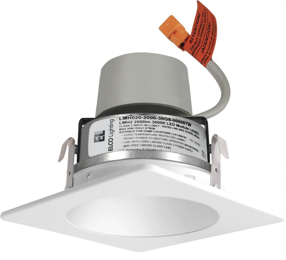 ELCO Lighting E420R0835C 4" LED Square Clear Reflector Insert 850 lm