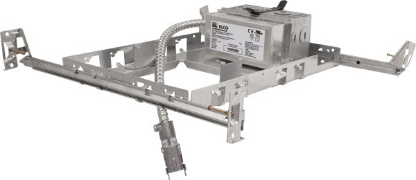 ELCO Lighting E4SQLFU20D2-EM1 4-Inch Recessed Light Frame, 2000 lm, Battery Backup
