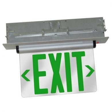 ELCO Lighting EDGREC1G Rcsd LED Single Fce Edglte Ext Sng Green