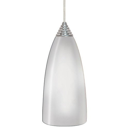 ELCO Lighting EDL60N-FR LED Gls Pndnt 5W Frost Nickel Canopy