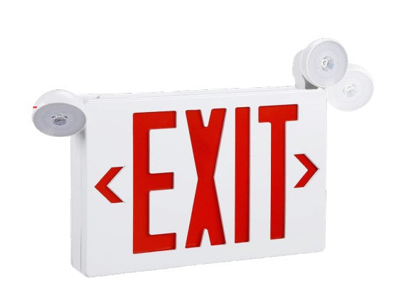 ELCO Lighting EE86HRG LED Combo Exit with LED Heads Red/Green