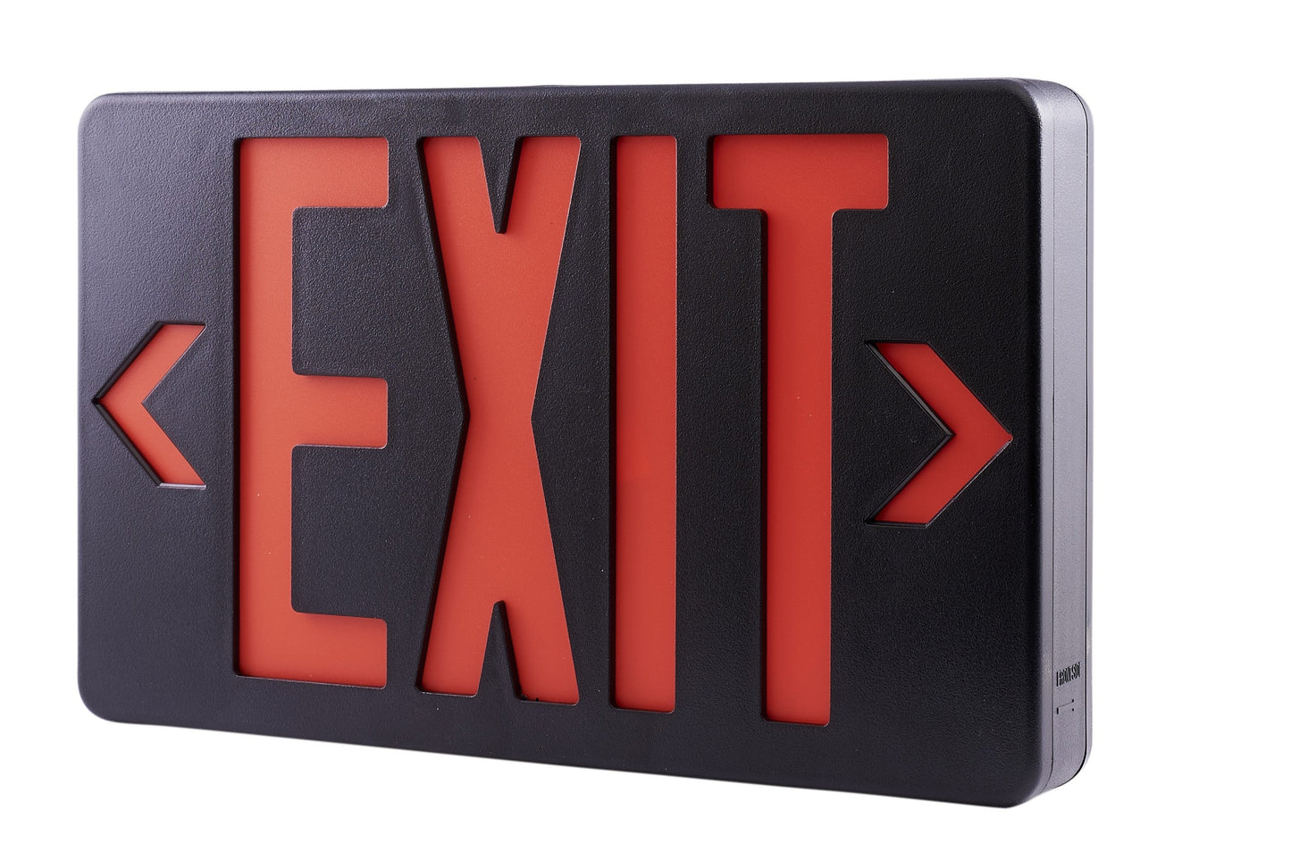 ELCO Lighting EELE1B Black LED Exit with Btry, 1 Or 2 Fce, Red
