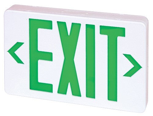 ELCO Lighting EELED LED Exit with Btry, Grn 1 Or 2 Face