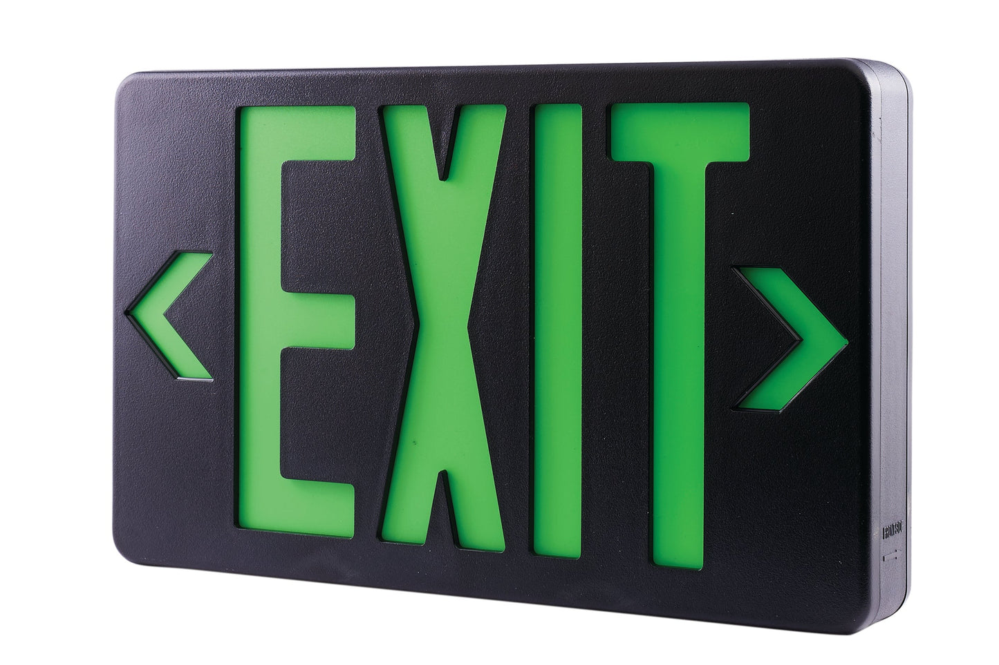 ELCO Lighting EELEDBRG Black LED Exit with Btry 1 Or 2 Pc Red/Green