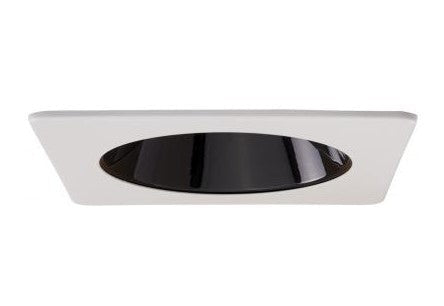 ELCO Lighting EL2421B 4" Low Voltage Adjstble Black Reflector Square White Trim