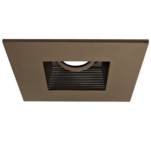 ELCO Lighting EL2484BZ 4" Low Voltage Die-Cast Square Baffle Trim