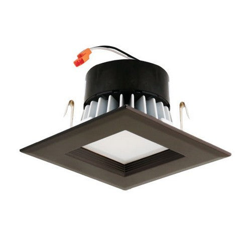 ELCO Lighting EL44130BZ 4``LED Insert Square Baffle 10W 3K Dimmable