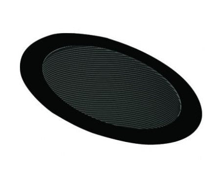ELCO Lighting EL622KBB 6" Slope Clng Bffle with Black Ring