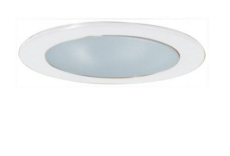 ELCO Lighting EL9112W 4" Shwr Trm, Frst Lens with Clear Reflector, White