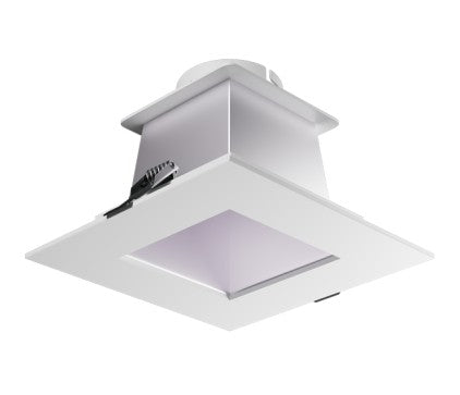 ELCO Lighting ELB440HW 4" Birch Square Rfcltr Haze/White