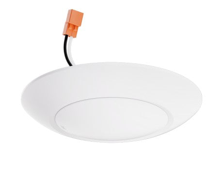 ELCO Lighting 10.5W 700 lm 5CCT Dimmable White Finish LED Disk Light ELSF40CT5W