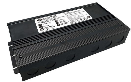 EMCOD MLE500-12DC-UD Outdoor Universal 5-in-1 Dimmable LED Driver 500W 12VDC