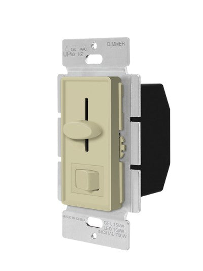 Enerlites LED/CFL Slide Dimmer/Switch Single Pole/3-Way Ivory 59302-I