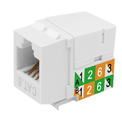Enerlites Decorator Adapter 1-Gang Cat6 Jacks White 6104-W