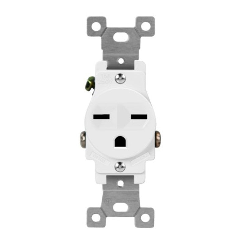 Enerlites Comm Single Receptacle 15A 250V 6-15R White 61160-W