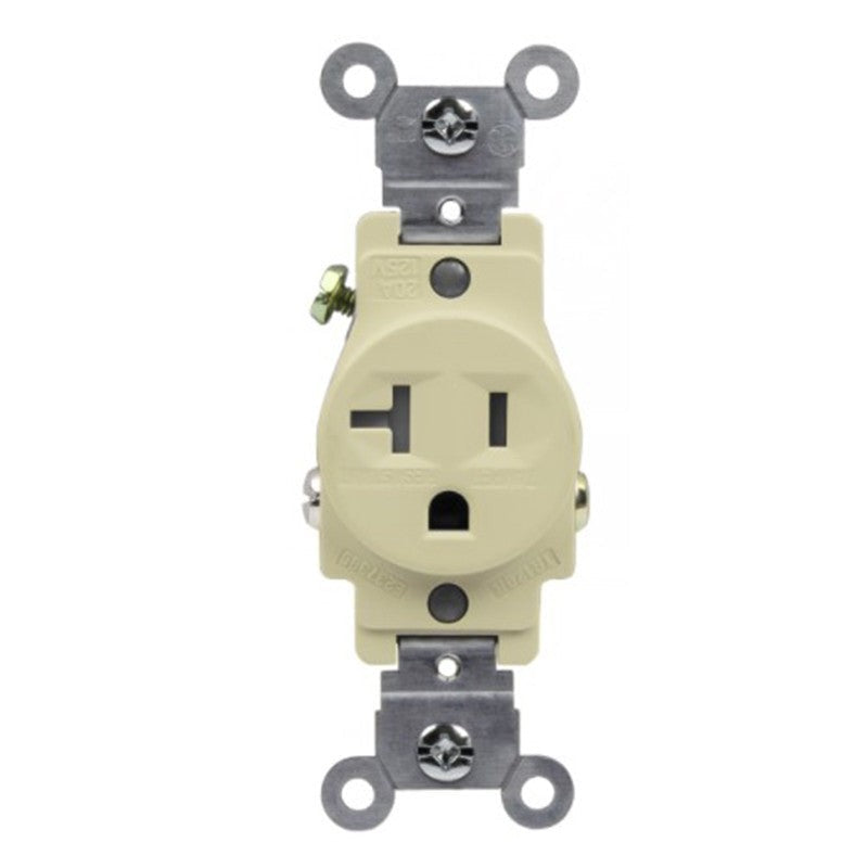 Enerlites Comm Single Tr Receptacle 20A 125V 5-20R Ivory 61200-TR-I