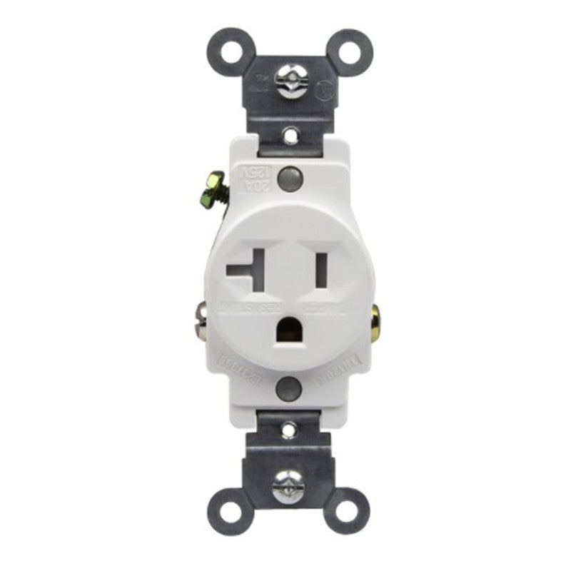 Enerlites Comm Single Tr Receptacle 20A 125V 5-20R White 61200-TR-W
