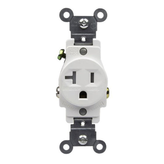 Enerlites Comm Single Tr Receptacle 20A 125V 5-20R White 61200-TR-W
