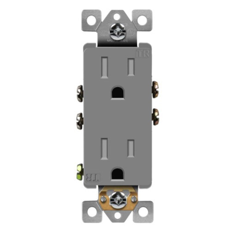 Enerlites Resi Decorator Tr Receptacle Self-Grd 15A 125V 5-15R Gd 61501-TR-GD