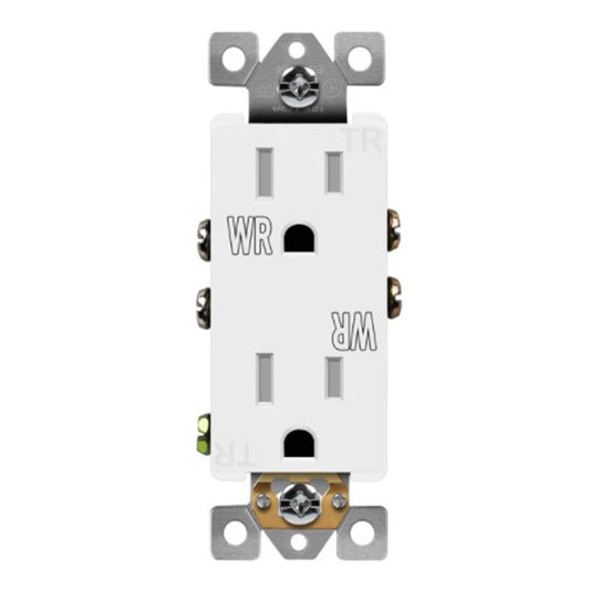 Enerlites Resi Decorator Twr Receptacle 15A 125V 5-15R White 61501-TWR-W