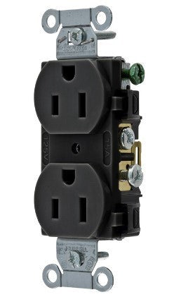 Enerlites Comm Duplex Tr Receptacle 15A 125V 5-15R Black 61540-TR-BK