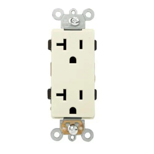 Enerlites Resi Decorator Receptacle 20A 125V 5-20R Light Almond 62001-LA