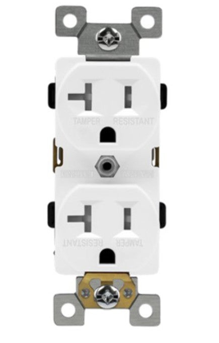 Enerlites Comm Duplex Tr Receptacle 20A 125V 5-20R Light Almond 62040-TR-LA