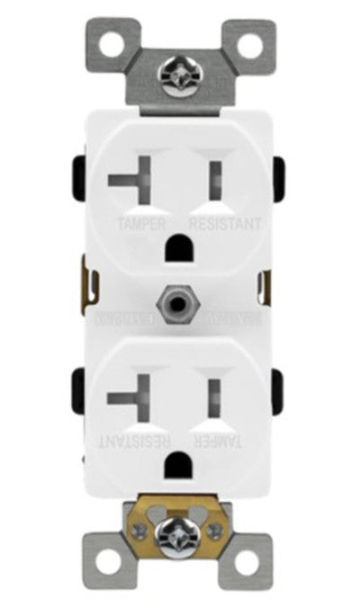 Enerlites Comm Duplex Twr Receptacle 20A 125V 5-20R Ivory 62040-TWR-I