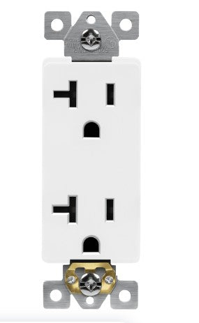 Enerlites Comm Decorator Receptacle 20A 125V 5-20R White 62060-W